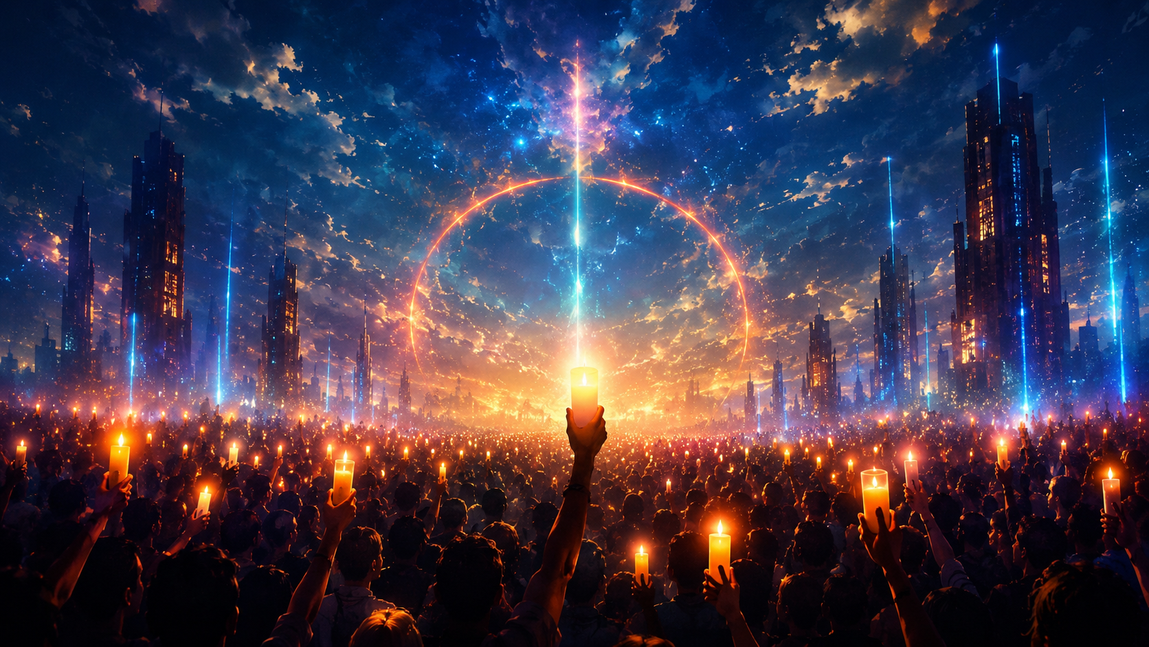 Candles light the faithless